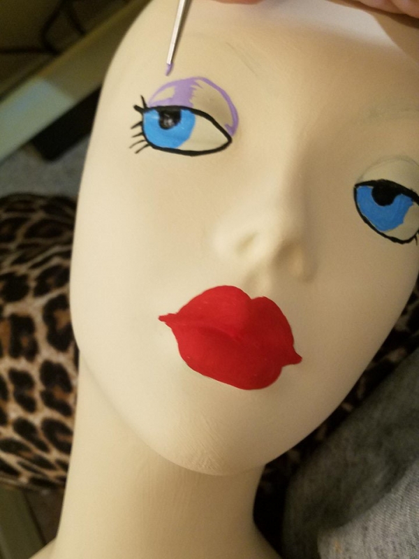 I Repainted Mannequin Head Displays