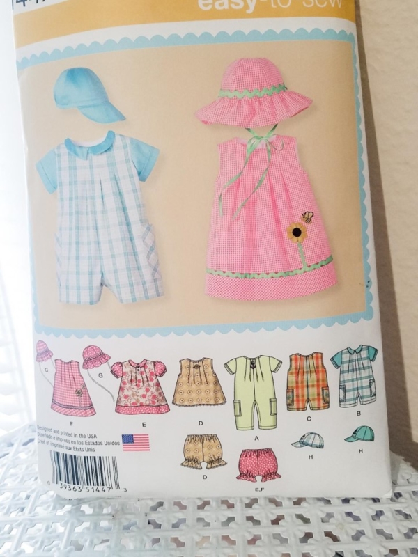 Sewing Boy and Girl Baby Outfits with Simplicity 1447