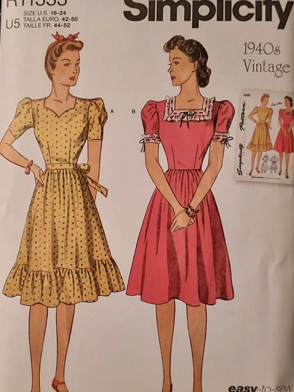 Sewing a Christmas Dress with Simplicity R11333 – Vintage Laura Ashley Vibes